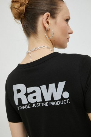 Хлопковая футболка G-Star Raw, черный RAW