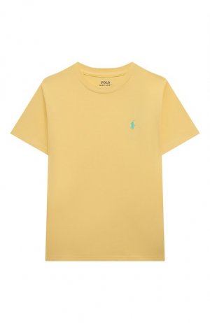 Хлопковая футболка Ralph Lauren. Цвет: жёлтый
