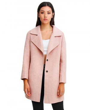 Женская куртка Ex Boyfriend из смесовой шерсти большого размера , розовый Belle & Bloom