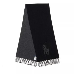 Шарф pp jrd scarf black/charcoal , черный Polo Ralph Lauren