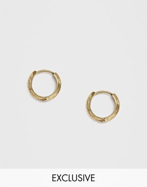 Серьги-кольца Inspired эксклюзивно для ASOS-Золотистый Reclaimed Vintage