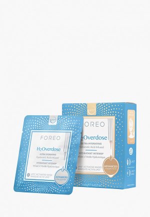 Набор масок для лица Foreo H2Overdose, Увлажняющая обезвоженной кожи, UFO/UFO mini, 6 шт. Цвет: прозрачный