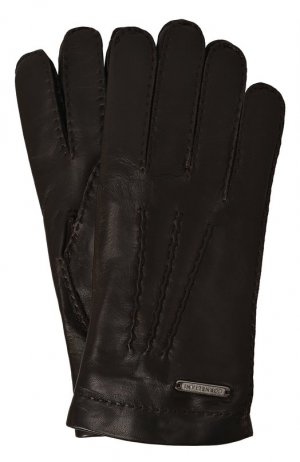 Кожаные перчатки Corneliani. Цвет: коричневый