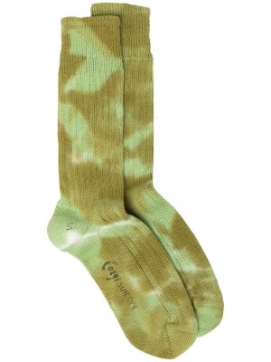 Носки с принтом тай-дай Suicoke. Цвет: коричневый