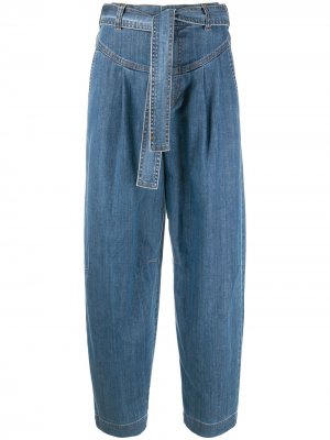 Широкие джинсы с поясом See by Chloé. Цвет: синий