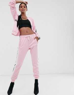 Розовые спортивные штаны с полосками -Розовый Replay