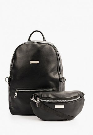 Рюкзак и сумка поясная Ors Oro. Цвет: черный