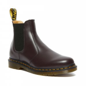 Dr. Martens Высокие ботинки 2976 Yellow Stitch Smooth Leather Chelsea Boots DRMARTENS. Цвет: бордовый