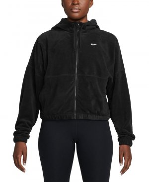 Женская флисовая толстовка с молнией во всю длину rma-FIT One , черный Nike