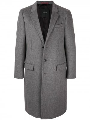 Однобортное пальто Loveless. Цвет: серый