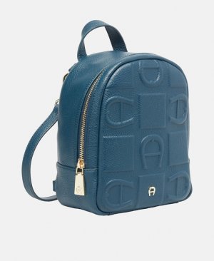 Кожаный рюкзак , темно-синий Aigner