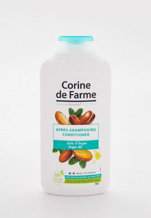 Бальзам для волос Corine de Farme Бальзам-ополаскиватель с аргановым маслом, 500 мл. Цвет: прозрачный