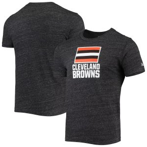 Мужская черная футболка с логотипом Cleveland Browns Alternative Tri-Blend New Era