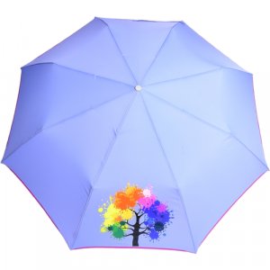 Зонт , автомат, 3 сложения, купол 104 см., 8 спиц, чехол в комплекте, для женщин, голубой Nex. Цвет: голубой