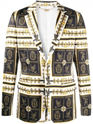 Однобортный пиджак Falcon Billionaire. Цвет: белый