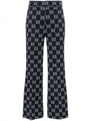 Укороченные брюки из джерси с логотипами GG Gucci. Цвет: unavailable