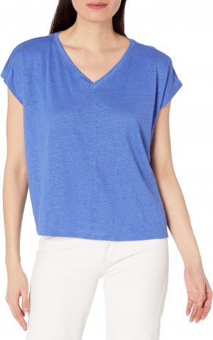 Квадратная футболка с V-образным вырезом , цвет Blue Star Eileen Fisher