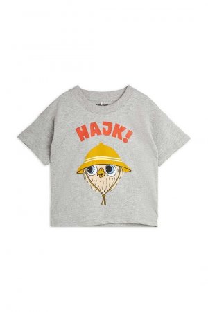 Детская хлопковая футболка Hike, серый Mini Rodini