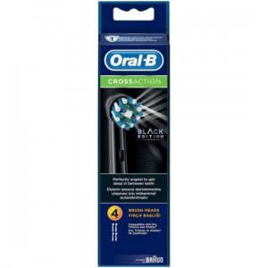 Аккумуляторная сменная насадка для зубных щеток Cross Action Black 4 шт. Oral-B