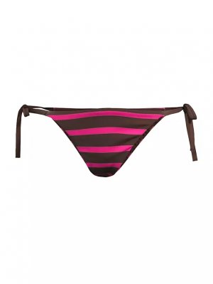 Полосатые плавки бикини-стринги , цвет brown pink Cynthia Rowley