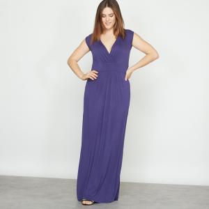 Платье длинное из джерси CASTALUNA. Цвет: сине-фиолетовый,черный