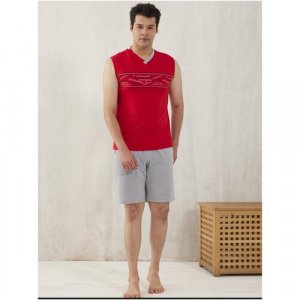 Пижама , размер L, красный Relax Mode. Цвет: красный/красный-синий