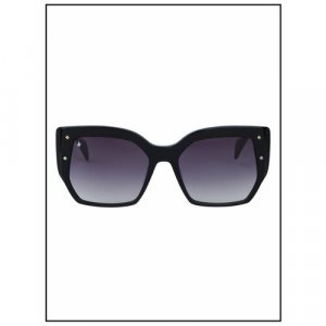 Солнцезащитные очки , бабочка, оправа: пластик, градиентные, с защитой от УФ, для женщин, черный JOHN RICHMOND. Цвет: черный
