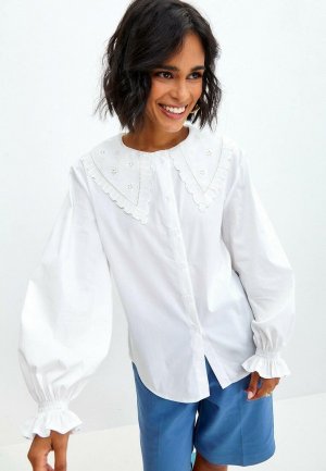 Блуза Noele Boutique. Цвет: белый