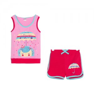 Комплект для девочки (майка/шорты), цвет розовый, рост 86 Bonito