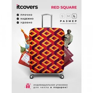 Чехол для чемодана , 150 л, размер L, оранжевый, красный Fancy Armor. Цвет: красный