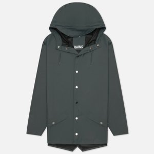 Мужская куртка дождевик Classic Short Hooded RAINS. Цвет: серый