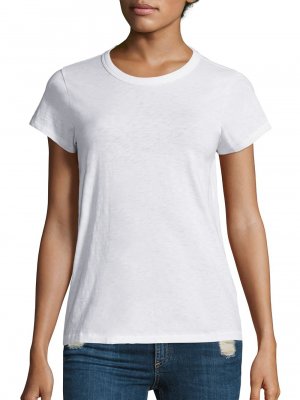 Хлопковая футболка с круглым вырезом , белый rag & bone