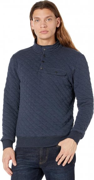 Стеганый флисовый пуловер Epic , цвет Navy Melange Faherty