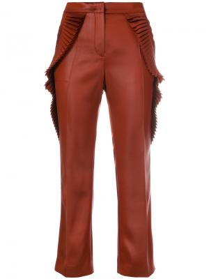Укороченные брюки с плиссировкой Marco De Vincenzo