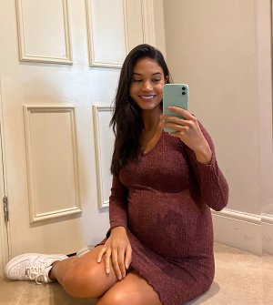 Бордовое платье-джемпер -Фиолетовый New Look Maternity