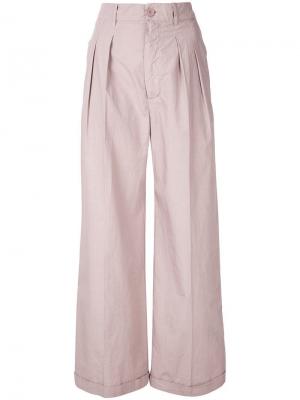 Широкие брюки Erika Cavallini. Цвет: розовый и фиолетовый