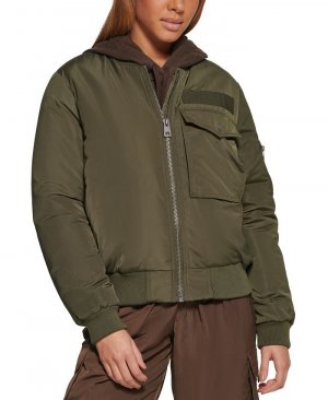 Женская модная куртка-бомбер для полетов Levi's, зеленый Levi's