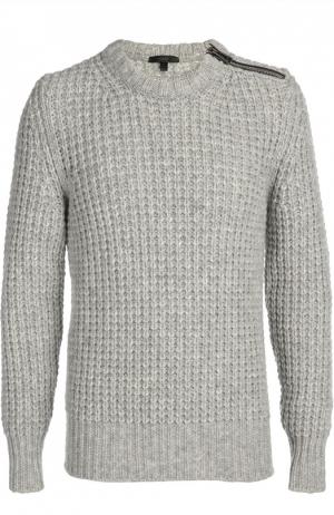 Вязаный пуловер Belstaff. Цвет: серый