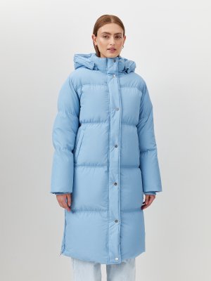 Пальто Just Clothes. Цвет: голубой