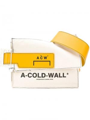 Парусиновая поясная сумка A-Cold-Wall*. Цвет: нейтральные цвета