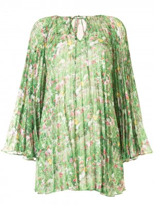Плиссированная блузка Lacy Gardens Romance Was Born. Цвет: зеленый