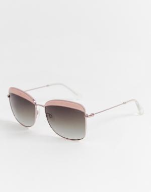 Розовые солнцезащитные очки в квадратной оправе -Розовый Esprit