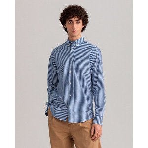 Рубашка с длинным рукавом Regular Broadcloth Stripe Buttoned, синий Gant