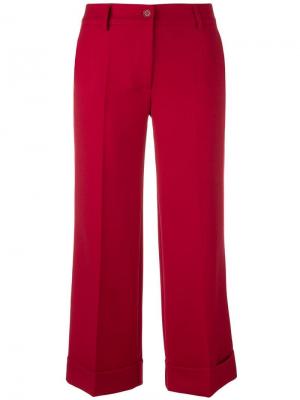 Укороченные классические брюки P.A.R.O.S.H.. Цвет: красный