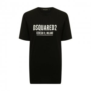 Хлопковая футболка Dsquared2. Цвет: чёрный