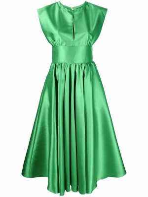 Open-back midi dress Blanca Vita. Цвет: зеленый