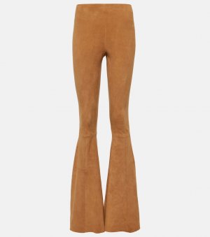 Замшевые расклешенные брюки cherilyn Stouls, коричневый STOULS