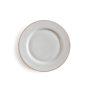 Комплект из 4 плоских тарелок LaRedoute. Цвет: белый