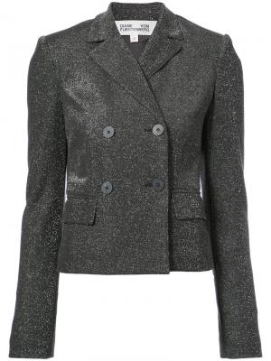 Двубортный укороченный пиджак Dvf Diane Von Furstenberg. Цвет: черный