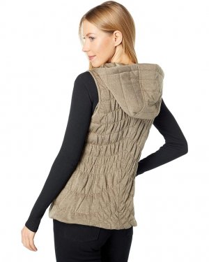 Утепленный жилет Quilted Knit Membrane Hooded Vest, оливковый Avec Les Filles